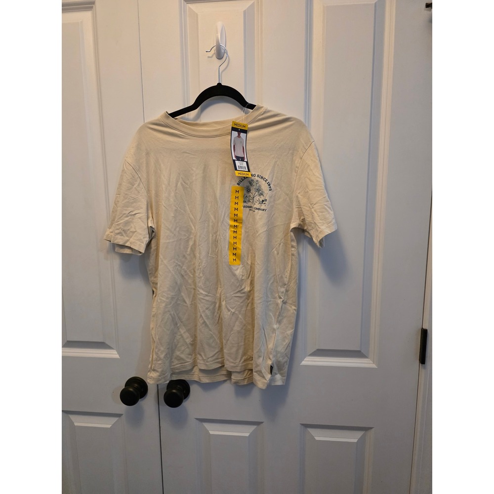 Billabong Mens Graphic T-Shirt Cream Short Sleeve Boardshort Company Size Medium